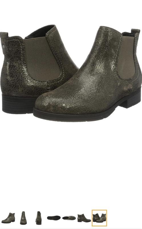 Damen Jana Chelsea Boots Braun Textil 39