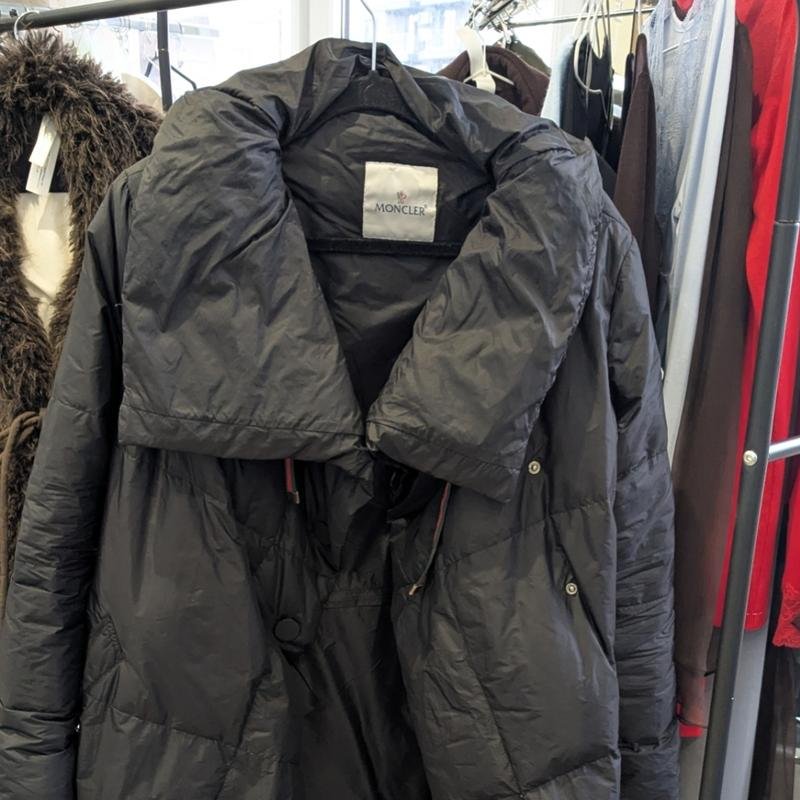 Женский Moncler Пальто Чёрный Искусственные