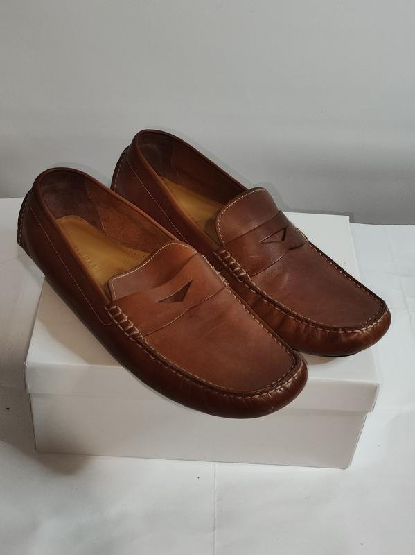 Herren Cole Haan Slipper Orange Leder 44