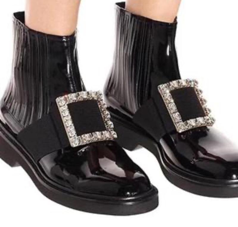 Damen Stiefel Schwarz Leder 38