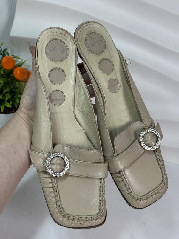 Women Vic Matie Mules Beige Leather 39.5