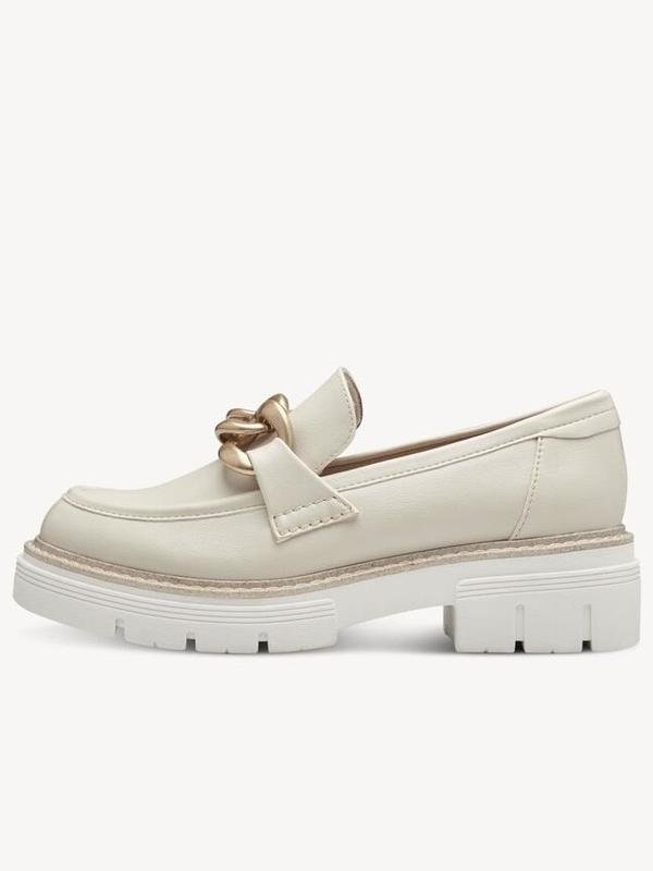 Women Marco Tozzi Loafers Ivory Textile 36