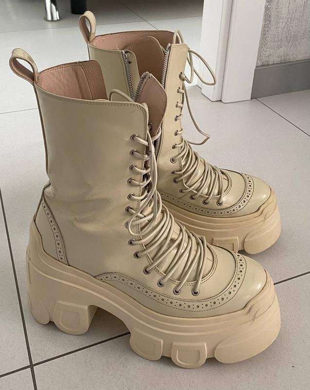 Donna Simone Rocha Stivali Beige Pelle 38