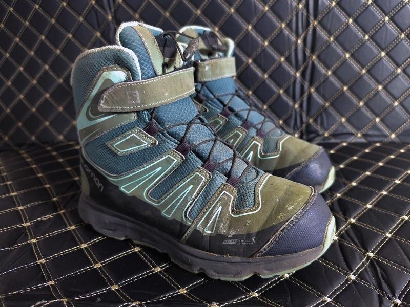 Femme Salomon Bottes Kaki Maille 36