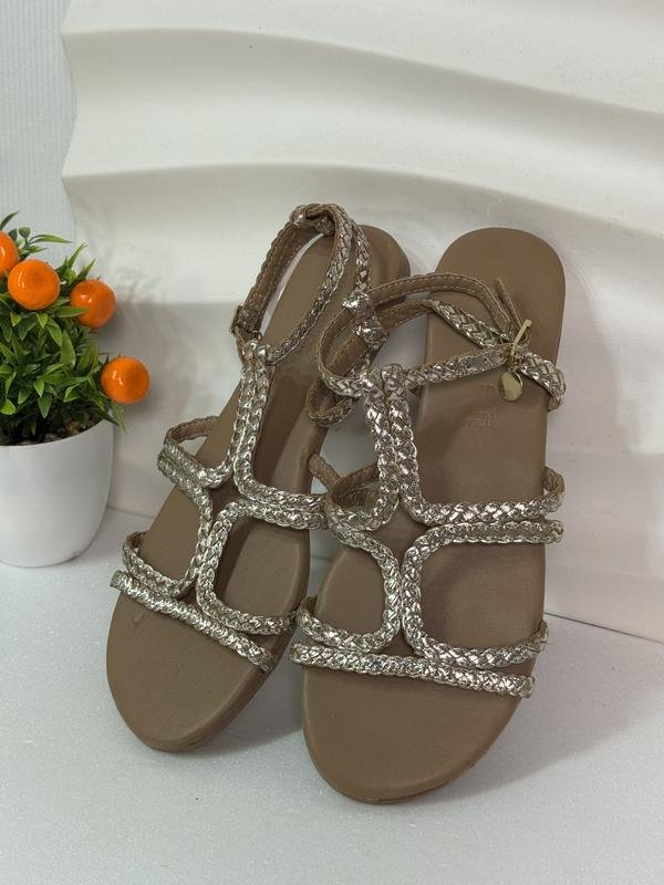 Women Hallhuber Sandals Gold Leather 40