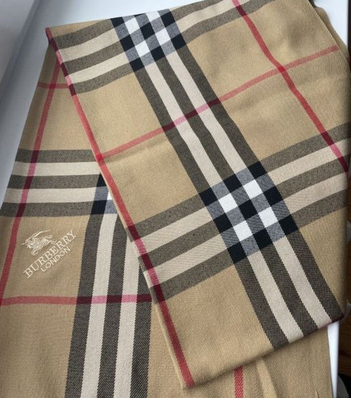 Unisex Burberry Scarf Brown Viscose