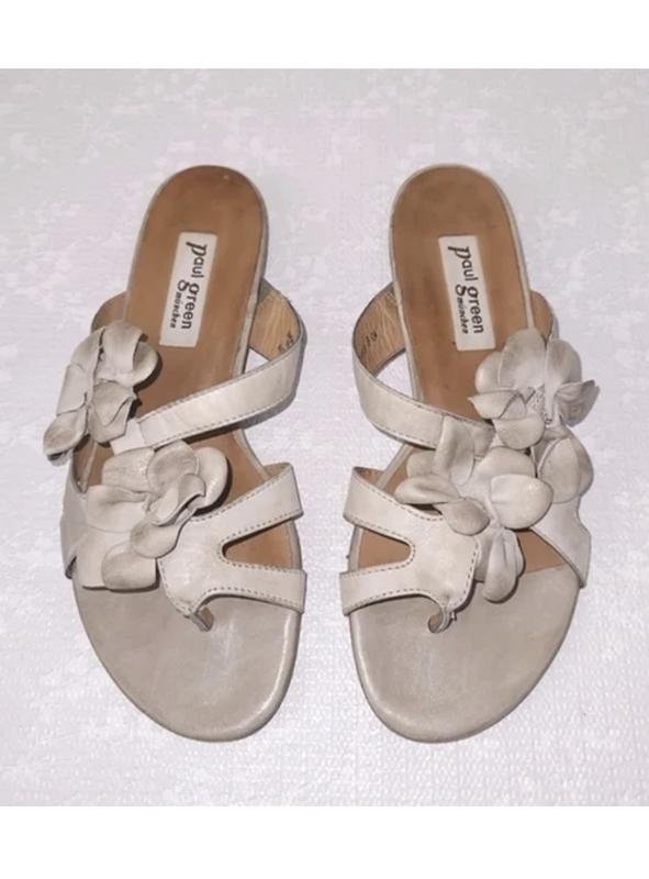 Damen Paul Green Sandalen Beige Leder 38.5