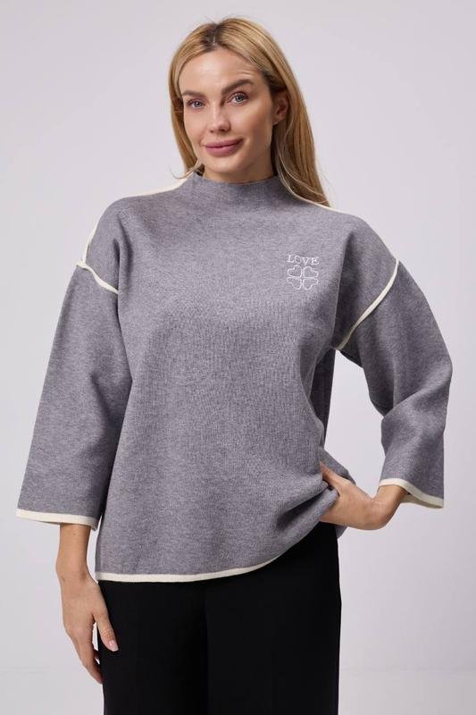 Damen Loewe Pullover Grau