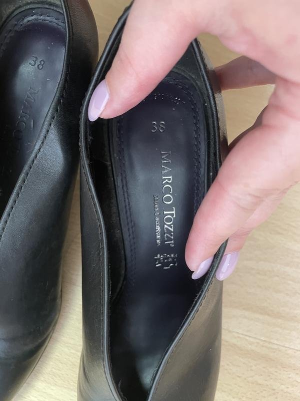 Women Marco Tozzi Heels Black Leather 38