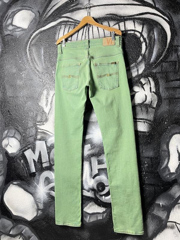 Мужской Nudie Jeans Джинсы Зелёный Джинс 33