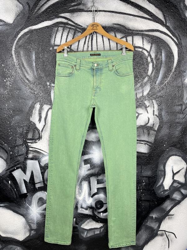 Мужской Nudie Jeans Джинсы Зелёный Джинс 33