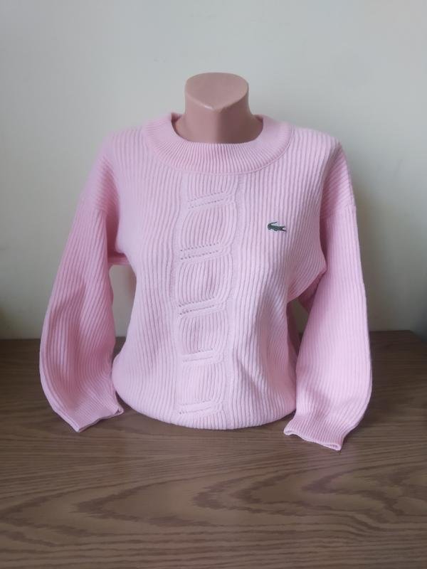 Damen Lacoste Pullover Rosa Acryl M