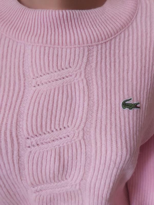 Donna Lacoste Maglione Rosa Acrilico M