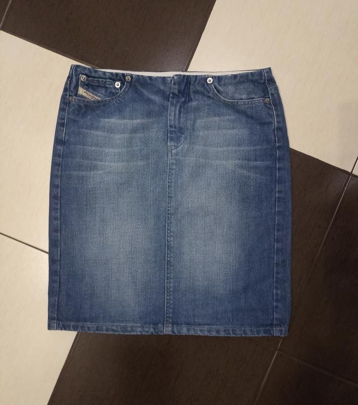 Donna Diesel Gonna Blu Navy Denim 36