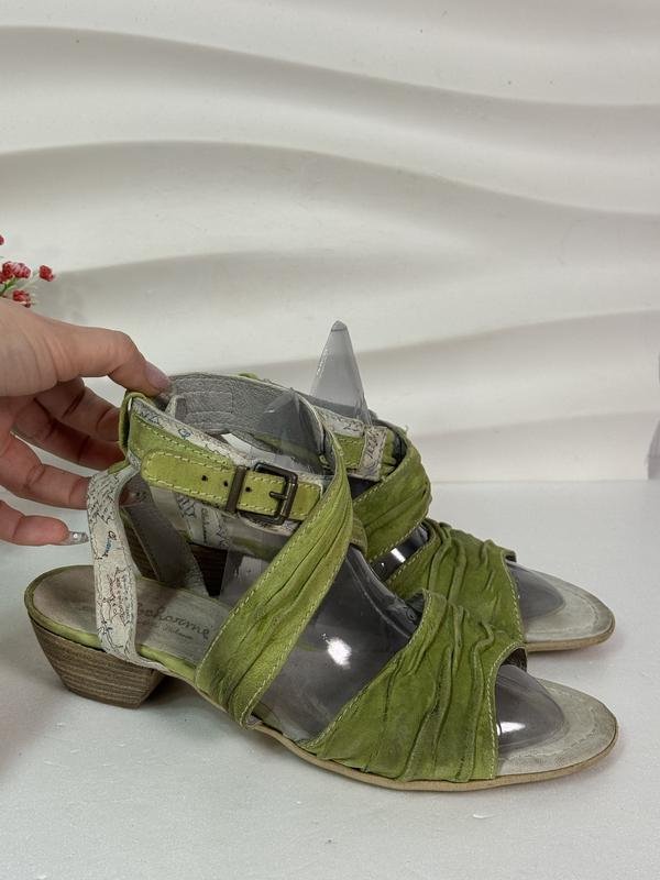 Damen Clocharme Absätze Grün Leder 41