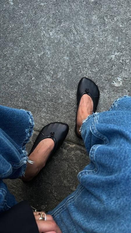 Женские Балетки Чёрные 41