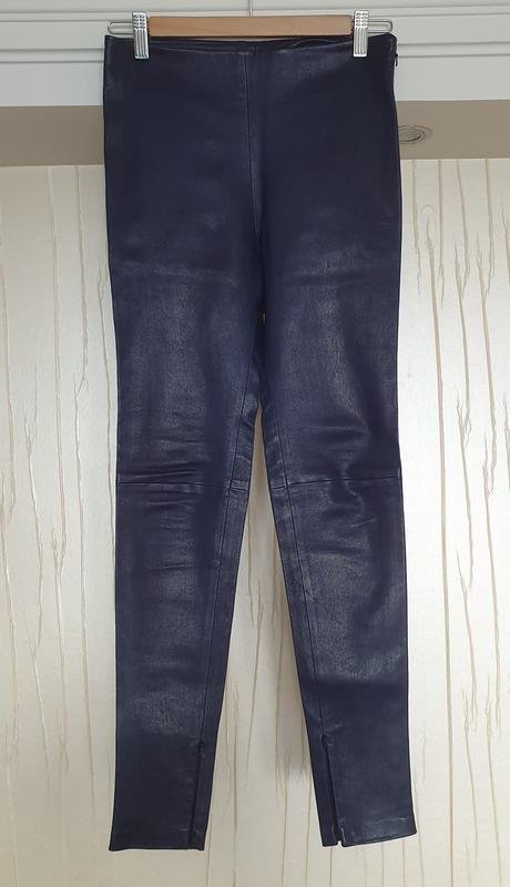 Donna Balenciaga Leggings Blu Navy Pelle S
