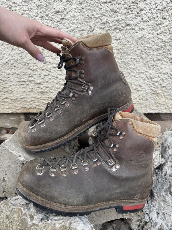 Men Scarpa Boots Brown Leather 44