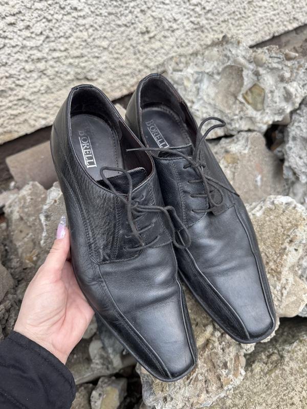 Men Borelli Heels Black Leather 43