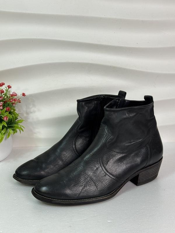 Женские Paul Green Ботинки Чёрные Кожа 38.5