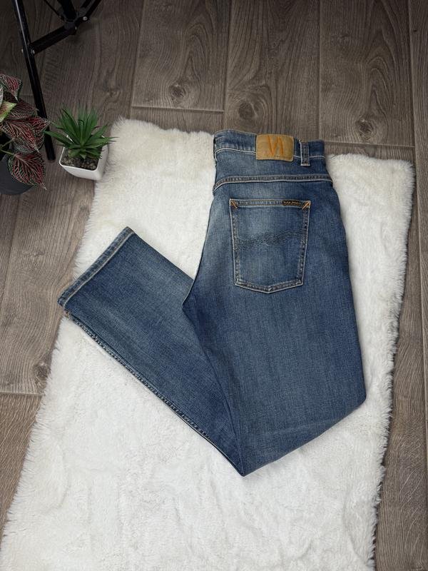 Мужской Nudie Jeans Джинсы Тёмно-синий Джинс 32