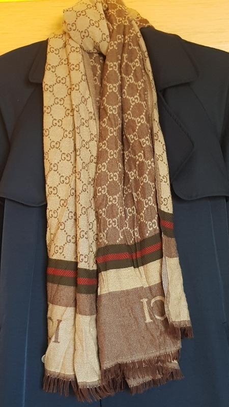 Damen Gucci Schal Braun Viskose