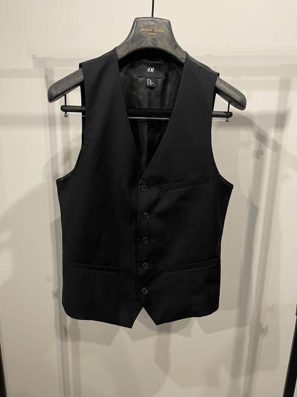 Herren H&M Weste Schwarz 38