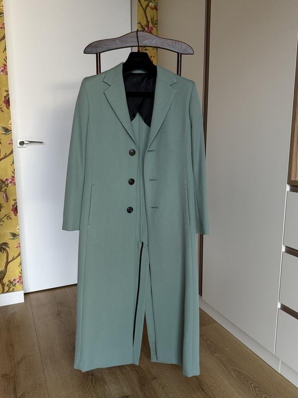 Женское AMI Пальто Бирюзовое S