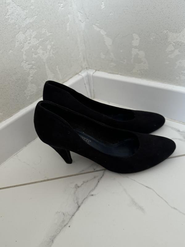 Women Marco Tozzi Heels Black Suede 37