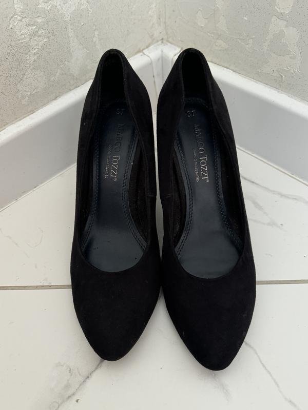 Women Marco Tozzi Heels Black Suede 37