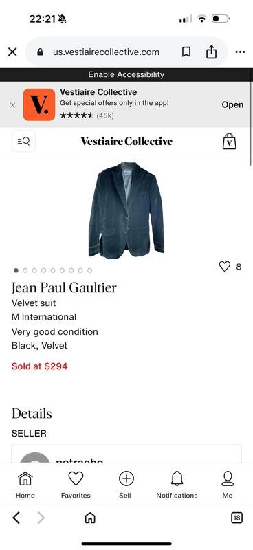 Herren Jean Paul Gaultier Sakko Marineblau