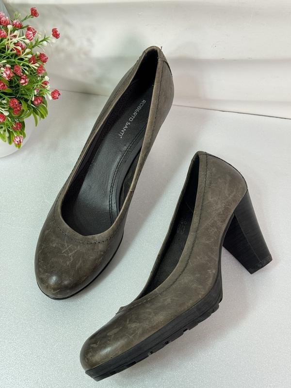 Women Roberto Santi Heels Olive Leather 40