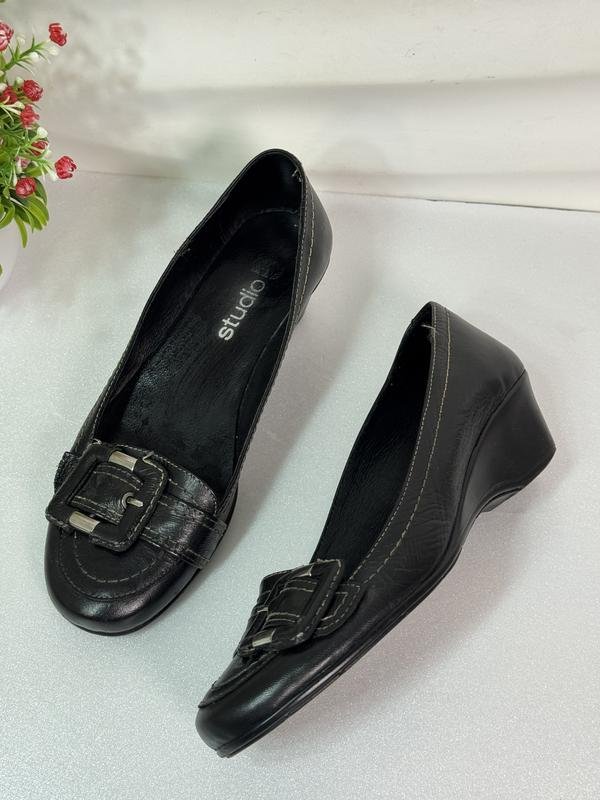 Women Max Studio Heels Black Leather 36