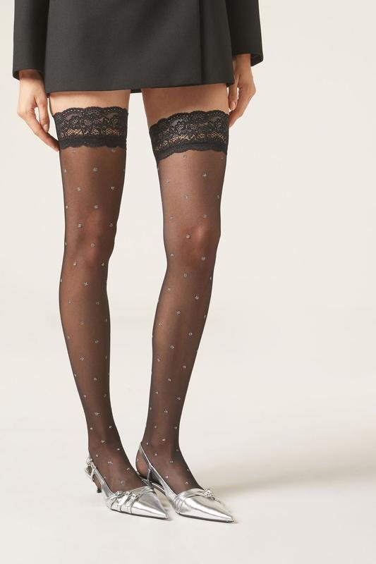 Women Calzedonia Stockings Black S/M