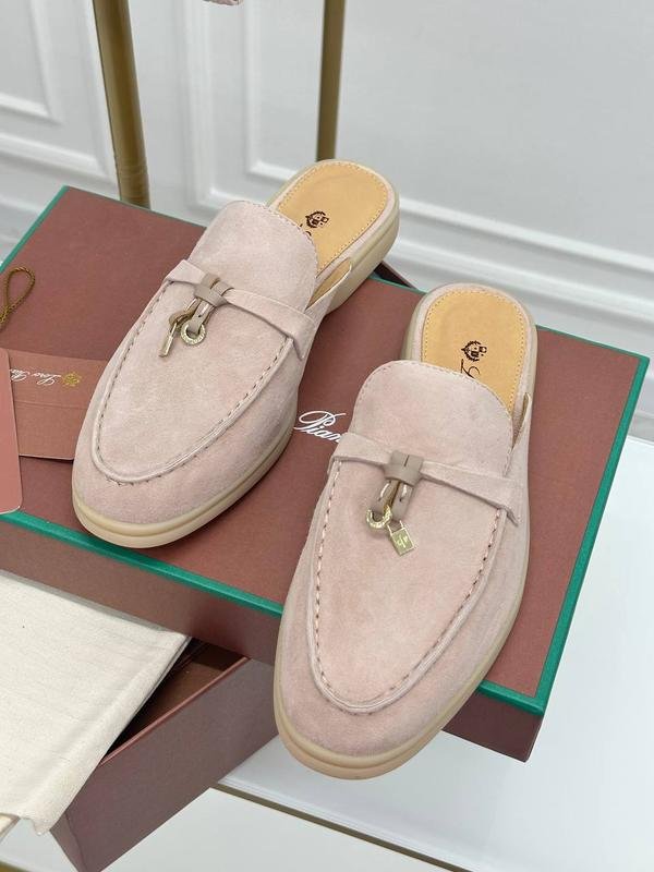 Women Loro Piana Mules Pink