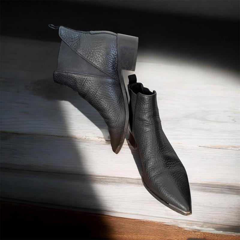 Femme Acne Studios Bottines Noir Cuir 36.5