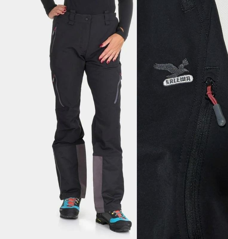 Damen Salewa Hose Schwarz L (48)