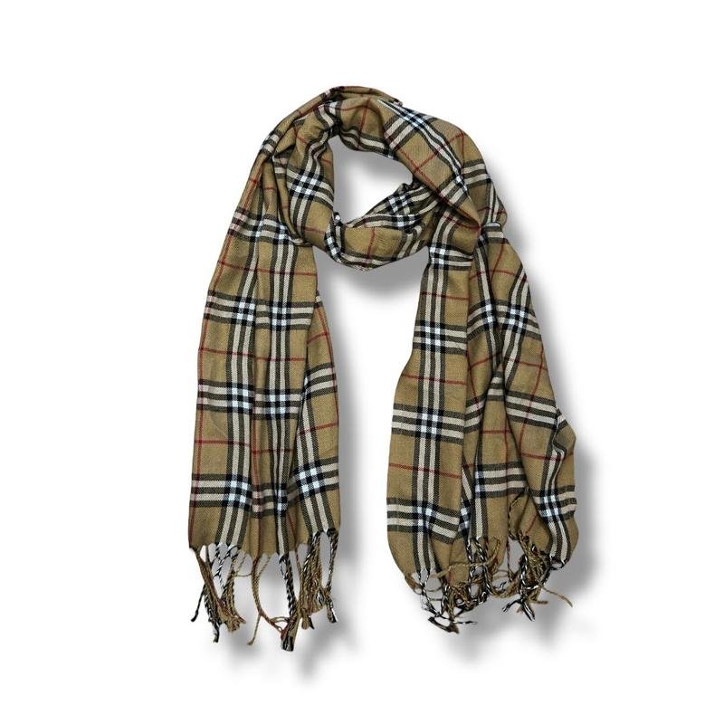 Unisex Burberry Scarf Beige Wool