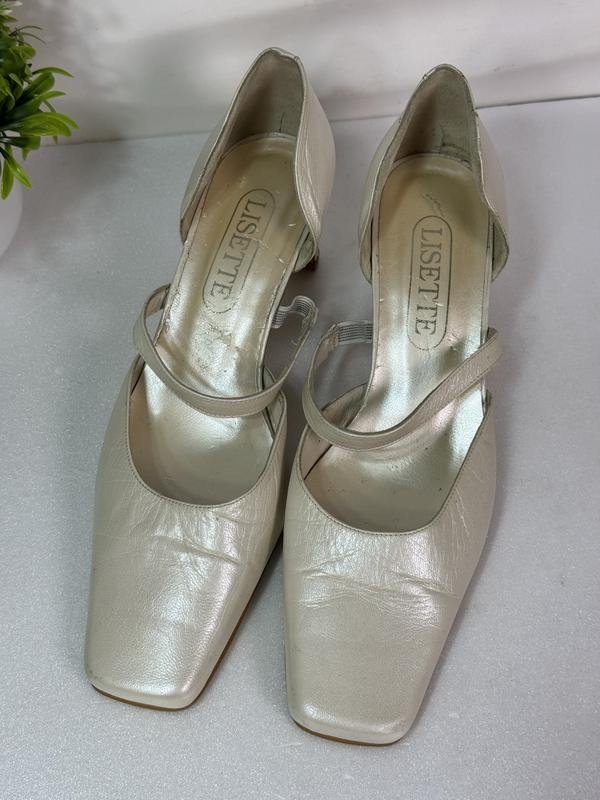 Damen Lisette Absatzschuhe Elfenbein Leder 37.5