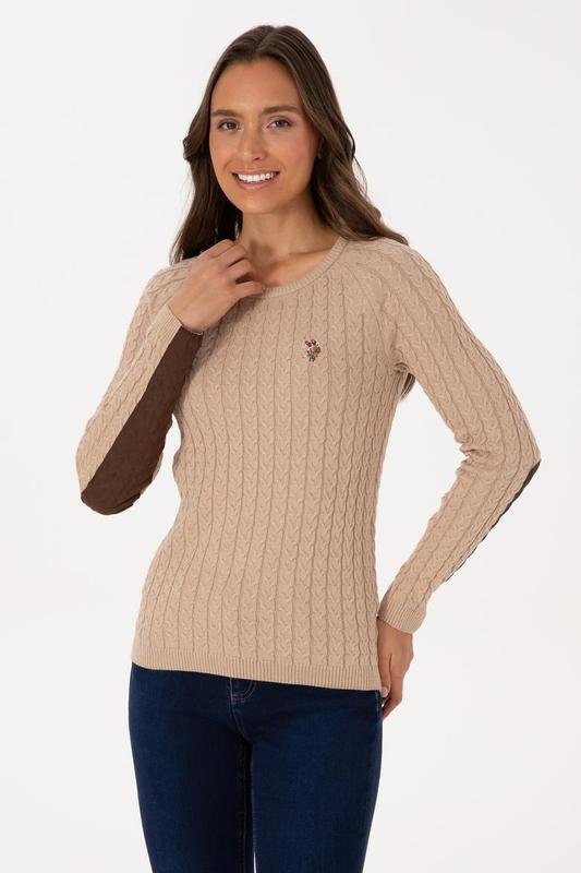 Women U.S. Polo Assn Sweater Beige L