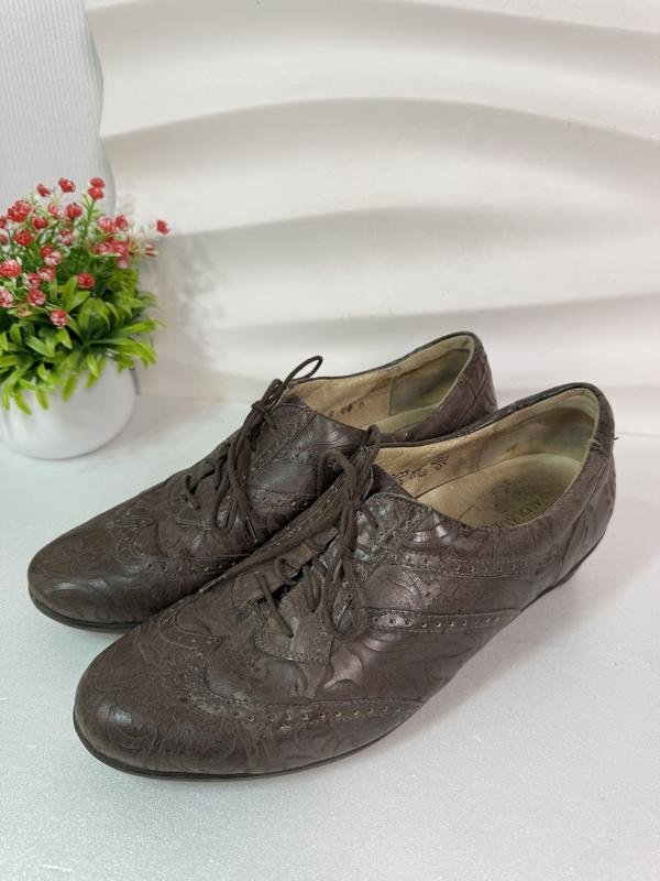 Damen Waldläufer Absatzschuhe Braun Leder 39.5