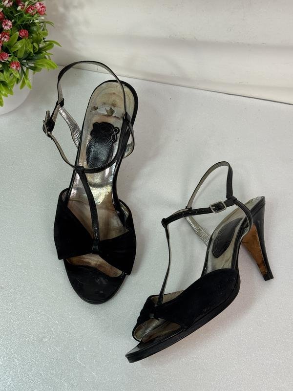 Damen Lorbac Absatzschuhe Schwarz Wildleder 37.5