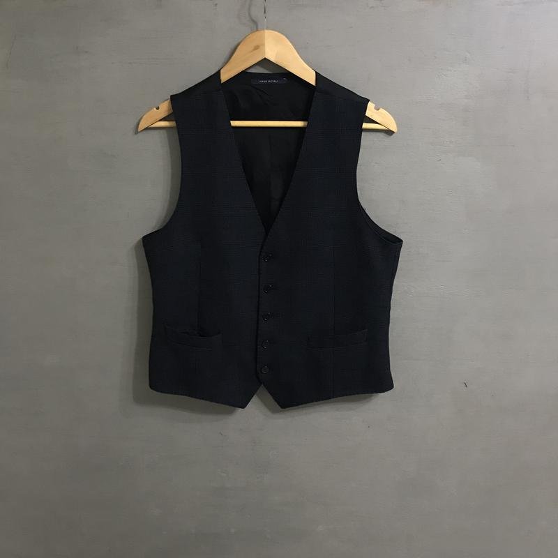 Мужской Boggi Milano Жилетка Тёмно-синий Шерсть M
