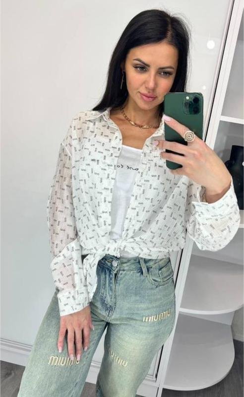 Femme Miu Chemise Blanche Taille Unique