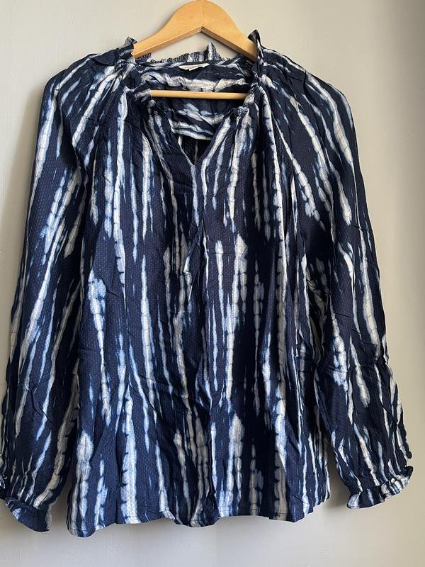 Femme Monsoon Chemisier Bleu Marine Viscose M