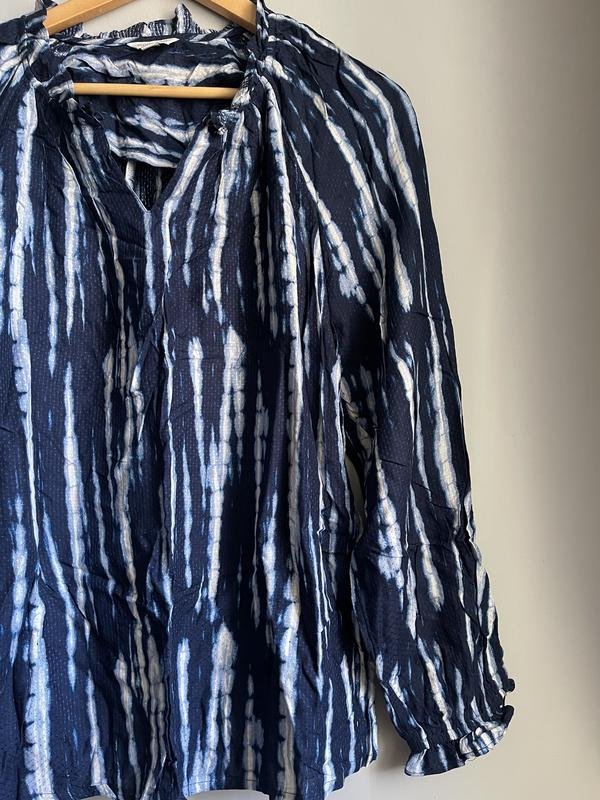 Femme Monsoon Chemisier Bleu Marine Viscose M