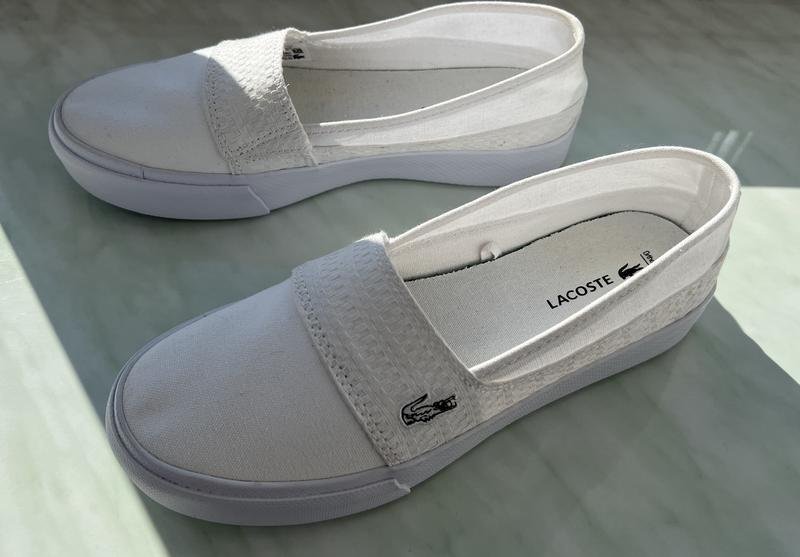 Donna Lacoste Mocassini Bianchi Cotone 38