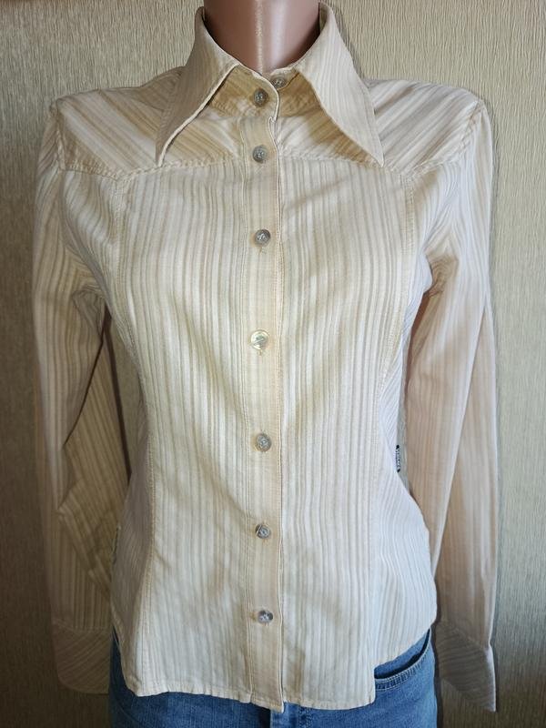 Women Versace Shirt Beige Cotton M