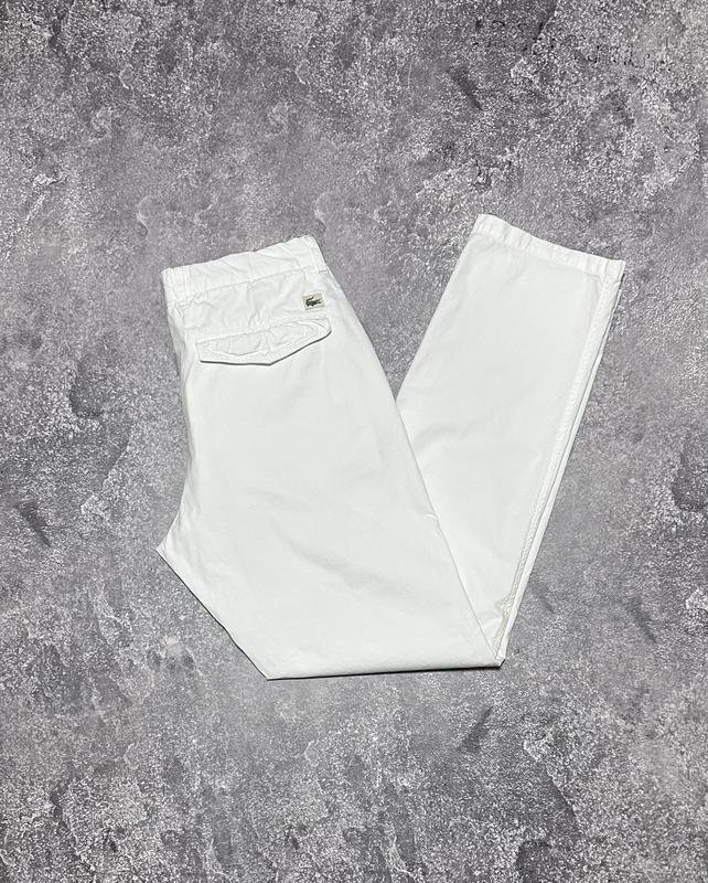 Herren Lacoste Hosen Weiß Baumwolle 32