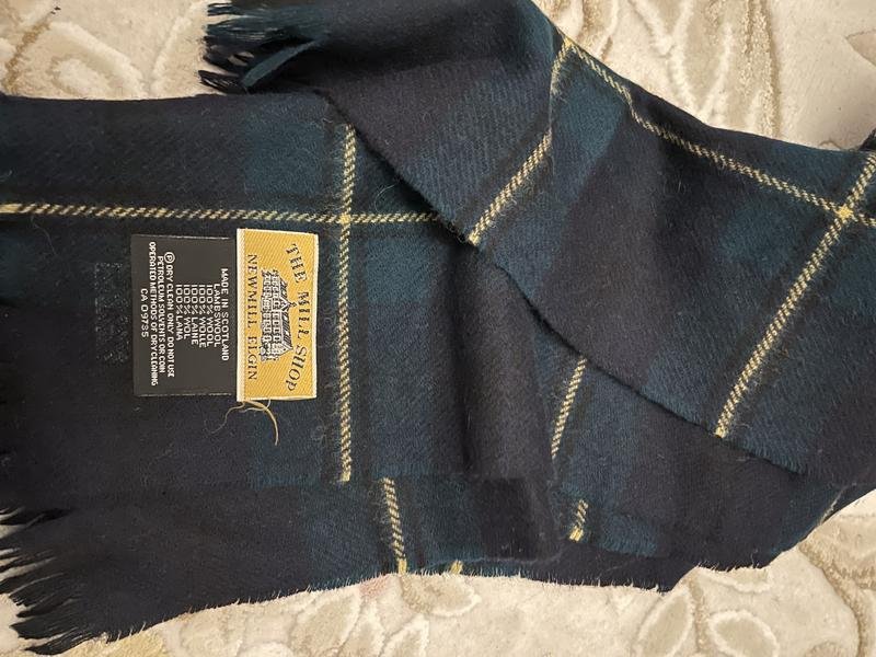 Unisex Harris Tweed Schal Grün Wolle